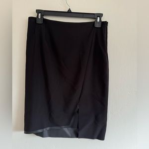 Designer Black asymmetrical slit skirt Cop.Copine